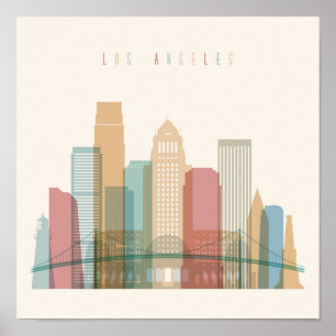 Los Angeles, Californië   City Skyline Poster