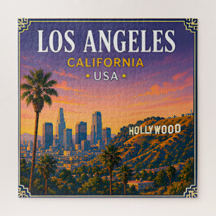 🌴 Los Angeles Californië Herinnering Van Hollywoo Legpuzzel