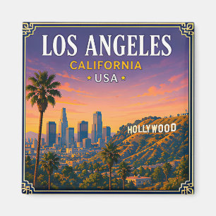🌴 Los Angeles Californië Herinnering Van Hollywoo Magneet
