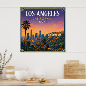 🌴 Los Angeles Californië Herinnering Van Hollywoo Poster (Keuken)