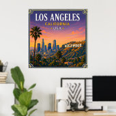 🌴 Los Angeles Californië Herinnering Van Hollywoo Poster (Thuiskantoor)