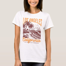 Los Angeles Californië, het eiland van het paradij T-shirt