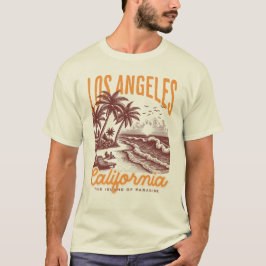 Los Angeles Californië, het eiland van het paradij T-shirt