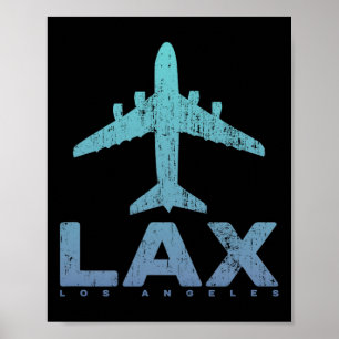 Los Angeles Californië Lax Luchthavencode La Vakan Poster