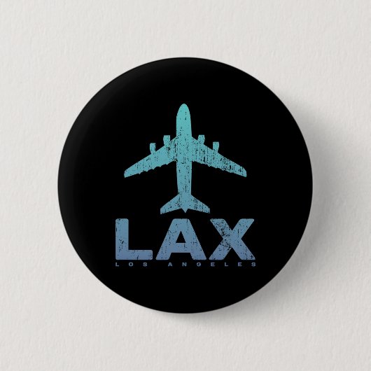 Los Angeles Californië Lax Luchthavencode La Vakan Ronde Button 5,7 Cm (Voorkant)