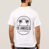 🌴 Los Angeles Californië - Minimal Black & White T-shirt (Achterkant)