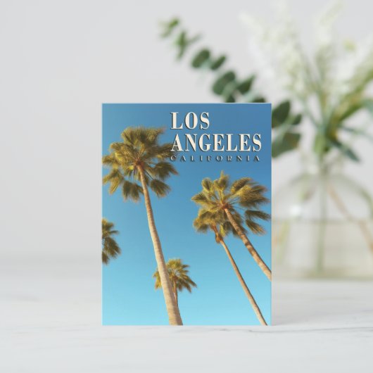  Los Angeles, Californië Palm Tree Travel Briefkaart (Staand voorkant)