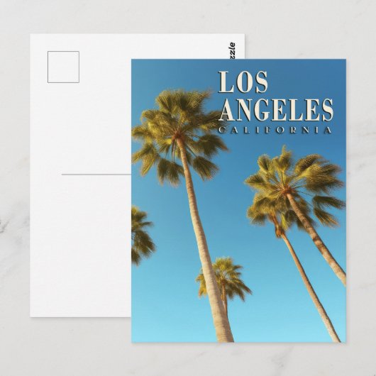  Los Angeles, Californië Palm Tree Travel Briefkaart (Voorkant / Achterkant)