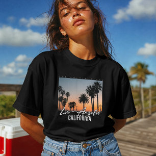 Los Angeles Californië Palm Zonsondergang T-shirt