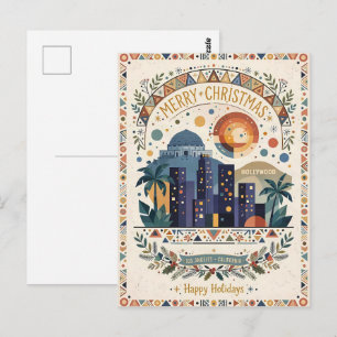 Los Angeles, Californië Prettig kerstfeest Briefkaart
