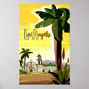 Los Angeles, Californië, reisposter. Poster