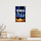 Los Angeles, Californië, reisposter. Poster (Keuken)