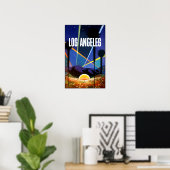 Los Angeles, Californië, reisposter. Poster (Thuiskantoor)
