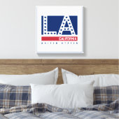Los Angeles, Californië | Rode, witte en blauwe sk Canvas Afdruk (Insitu (Slaapkamer))