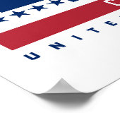 Los Angeles, Californië | Rode, witte en blauwe sk Poster (Hoek)