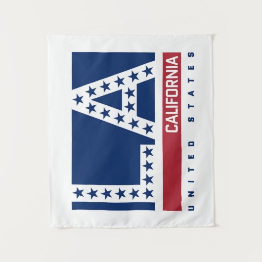 Los Angeles, Californië | Rode, witte en blauwe sk Wandkleed (Voorkant)