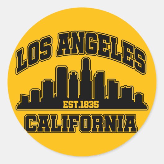 Los Angeles, Californië Ronde Sticker (Voorkant)