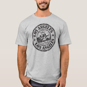 Los Angeles, Californië Rubber Stamp T-shirt