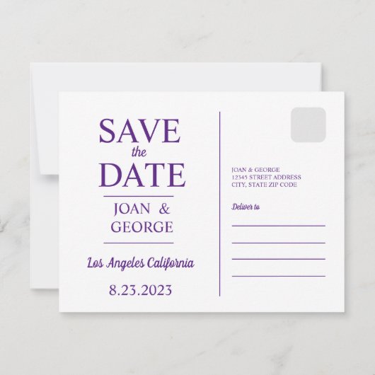 Los Angeles, Californië Save The Date (Achterkant)