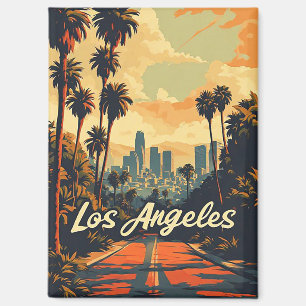 Los Angeles Californië Silhouette Vakantie Souveni Magneet