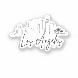 Los Angeles, Californië   Stad gestileerde skyline Sticker