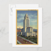 Los Angeles, Californië-Uitzicht van het stadhuis Briefkaart (Voorkant / Achterkant)