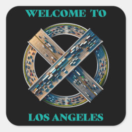 Los Angeles Californië Vierkante Sticker