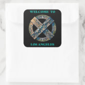 Los Angeles Californië Vierkante Sticker (Tas)