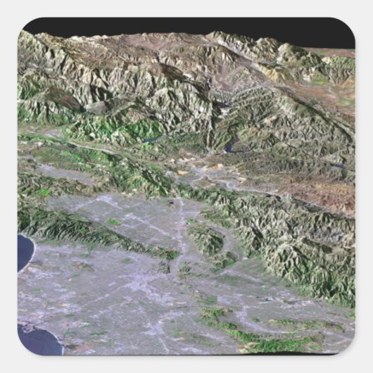 Los Angeles, Californië Vierkante Sticker (Voorkant)