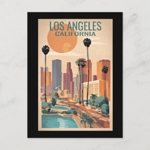 Los Angeles, Californië vintage illustratie, Briefkaart