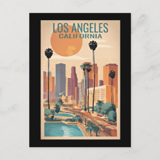 Los Angeles, Californië vintage illustratie, Briefkaart