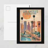 Los Angeles, Californië vintage illustratie, Briefkaart (Voorkant / Achterkant)