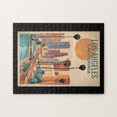 Los Angeles, Californië vintage illustratie, Legpuzzel (Horizontaal)