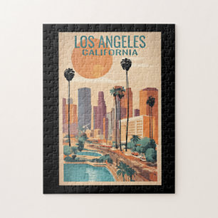 Los Angeles, Californië vintage illustratie, Legpuzzel