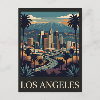Los Angeles Californië Vintage Retro Reizen Briefkaart