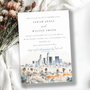 Los Angeles, Californië Waterverf Koppels Douche Kaart