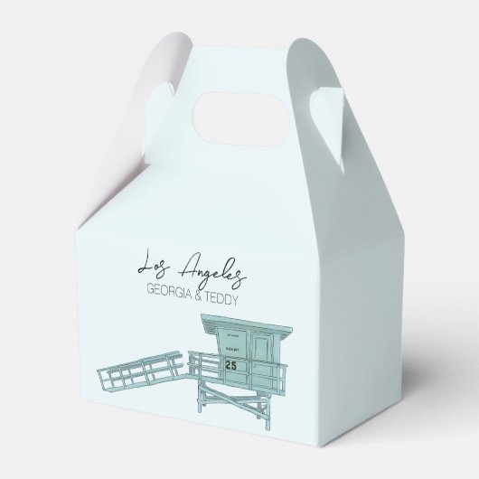 Los Angeles, Californië Wedding welkomsttas Bedankdoosjes (Achterkant)