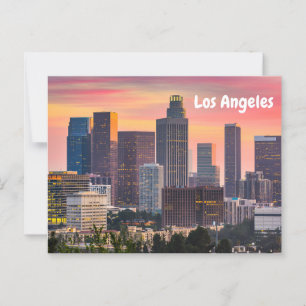 Los Angeles, Californië - Zonsondergang in het cen Briefkaart