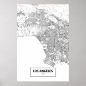 Los Angeles, Californië (zwart op wit) Poster (Voorkant)