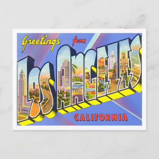 Los Angeles, Californische  Big Letters Briefkaart (Voorkant)