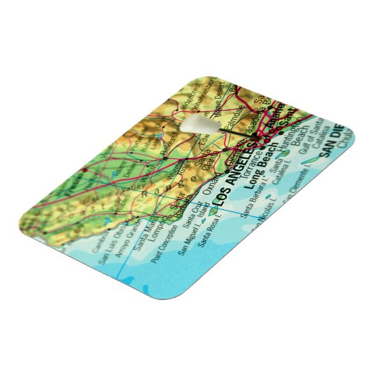 Los Angeles, Californische kaart Magneet (Linkerzijde)