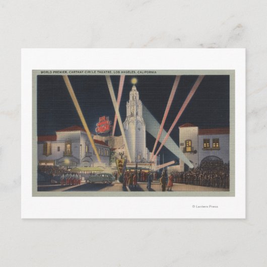 Los Angeles, CAPremier, Carthay Circle Theater Briefkaart (Voorkant)