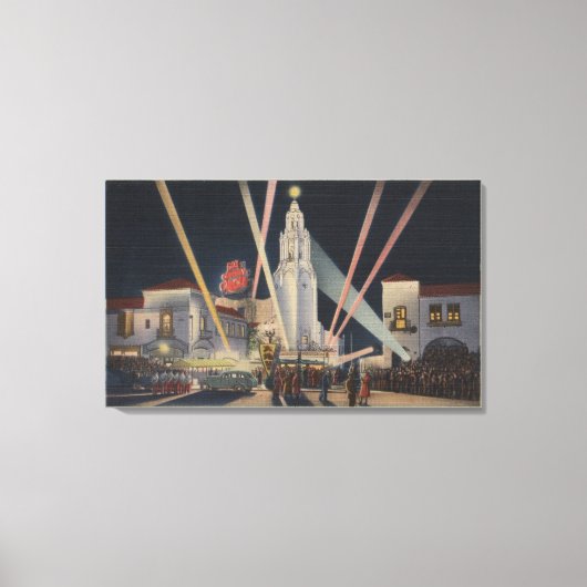 Los Angeles, CAPremier, Carthay Circle Theater Canvas Afdruk (Voorkant)