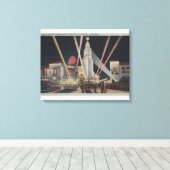 Los Angeles, CAPremier, Carthay Circle Theater Canvas Afdruk (Insitu (Houten vloer))