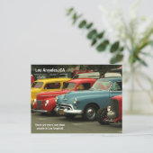 Los Angeles Car Briefkaart! Briefkaart (Staand voorkant)