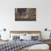 Los Angeles, CASouth Uitzicht of Broadway vanaf 6t Canvas Afdruk (Insitu (Slaapkamer))