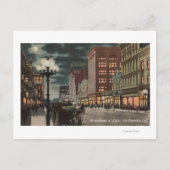 Los Angeles, CAStreet-Uitzicht van Broadway op Briefkaart (Voorkant)