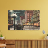 Los Angeles, CAStreet-Uitzicht van Broadway op Canvas Afdruk (Insitu (Woonkamer))