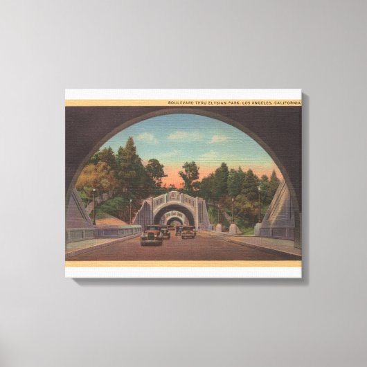 Los Angeles, CATunnel Uitzicht van het Elysiaanse  Canvas Afdruk (Voorkant)