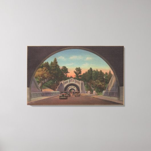 Los Angeles, CATunnel Uitzicht van het Elysiaanse Canvas Afdruk (Voorkant)